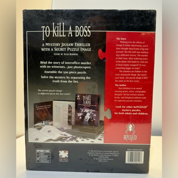 NIB! To Kill A Boss @1994 bePUZZLED Rare Vintage Difficulty Level - Picture 2 of 4